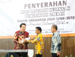 Bupati Sidrap Serahkan LKPD Unaudited 2024 ke BPK Sulsel