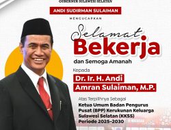 Gubernur Sulsel Ucapkan Selamat atas Terpilihnya Andi Amran Sulaiman sebagai Ketua Umum KKSS