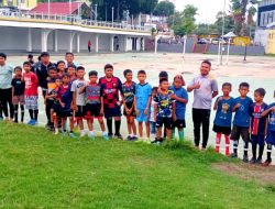 Persiapan Turnamen Futsal Yasrib, Tiga SD Ikuti Latihan Bersama di Lapangan Gasis Soppeng