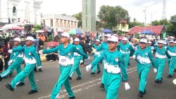 Meriahkan HUT RI ke-80, SDN 1 Lamappoloware Ikuti Gerak Jalan Indah yang Digelar Pemkab Soppeng