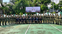 Kepala Desa se-Soppeng Kompak Hadiri Upacara Harla Pancasila di Makodim 1423
