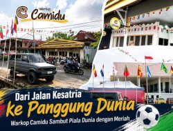 Warkop Camidu Jadi Ikon Piala Dunia 2026, Deretan Bendera Negara Peserta Hiasi Jalan Kesatria