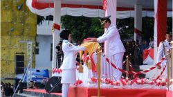 Kibarkan Sang Merah Putih dengan Formasi 17-8-45, Paskibraka Soppeng Tampil Gemilang di HUT RI