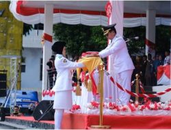 Kibarkan Sang Merah Putih dengan Formasi 17-8-45, Paskibraka Soppeng Tampil Gemilang di HUT RI