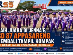 Raih Juara di Jenna’E, SD 87 Appasareng Kembali Tampil Kompak di Gerak Jalan Kecamatan Liliriaja